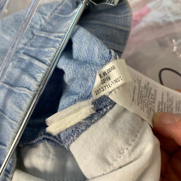 Madewell Chambray Pull On Shorts Elastic‎ Waist Blue Cotton l0048 Summer Small - Picture 8 of 9